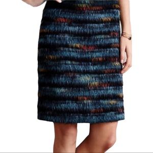 Anthropologie blue faux fur pencil skirt. New!